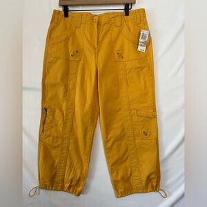 Mustard Yellow Cargo Capris - Unbranded